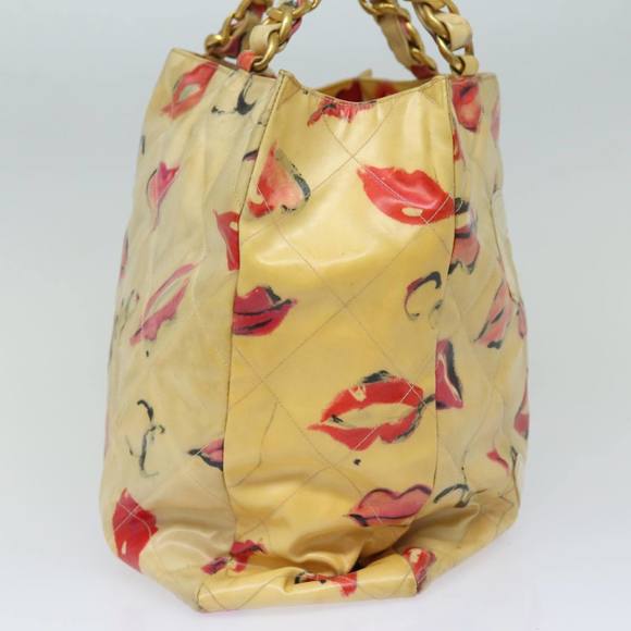 CHANEL Chain Tote Bag Vinyl White CC Auth 77840 - Picture 3 of 16